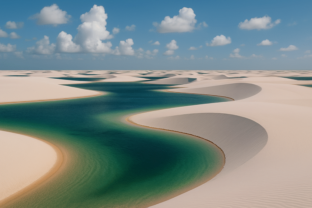 Nordeste dos Encantos: Barra Grande – Lençóis Maranhenses – Jericoacoara 3 Lencois Maranhenses Ondas de Areia e Lagos de Cor Incomparavel