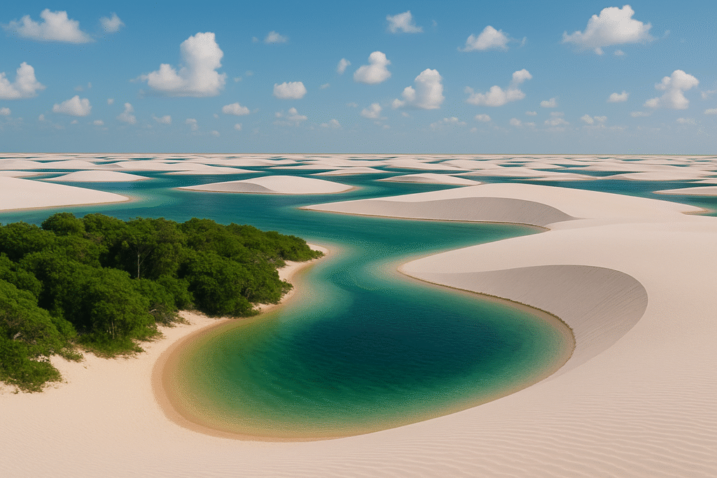 Nordeste dos Encantos: Barra Grande – Lençóis Maranhenses – Jericoacoara 4 Lencois Maranhenses Ondas de Areia e Lagos de Cor Incomparavel 2